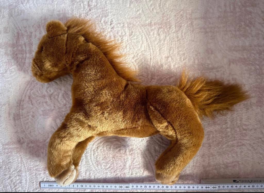 Peluche paard knuffel, Ophalen of Verzenden, Zo goed als nieuw, Paard