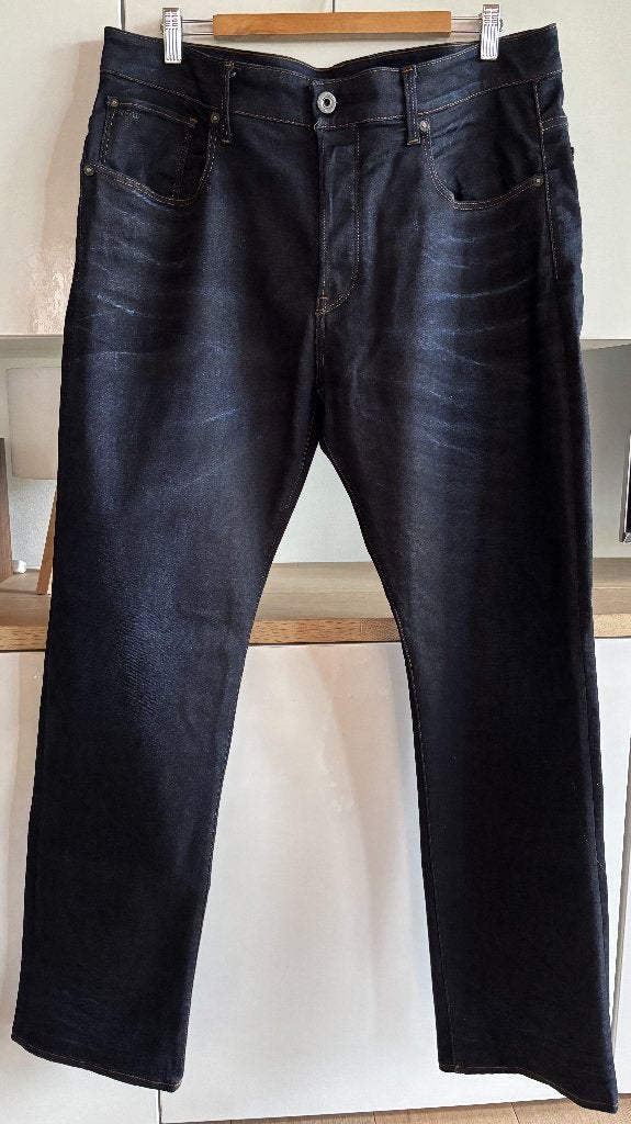 donkerblauwe spijkerbroek 'G-STAR RAW' (waist38/L34 of XL), Kleding | Heren, Spijkerbroeken en Jeans, Blauw, Ophalen of Verzenden