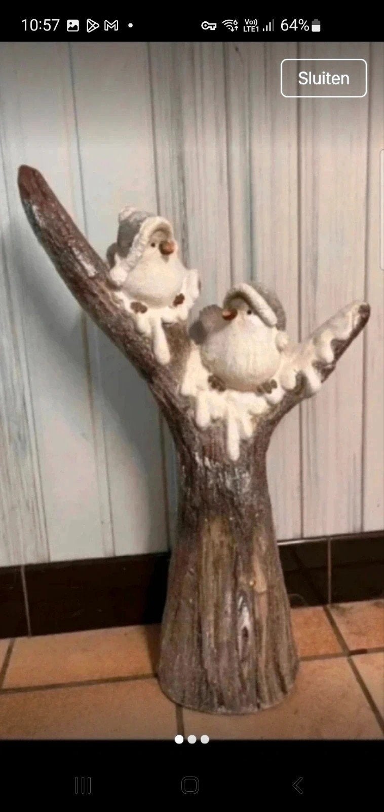 super mooi grote kerstboom met kerstvogels met verlichting, Huis en Inrichting, Ophalen of Verzenden, Zo goed als nieuw