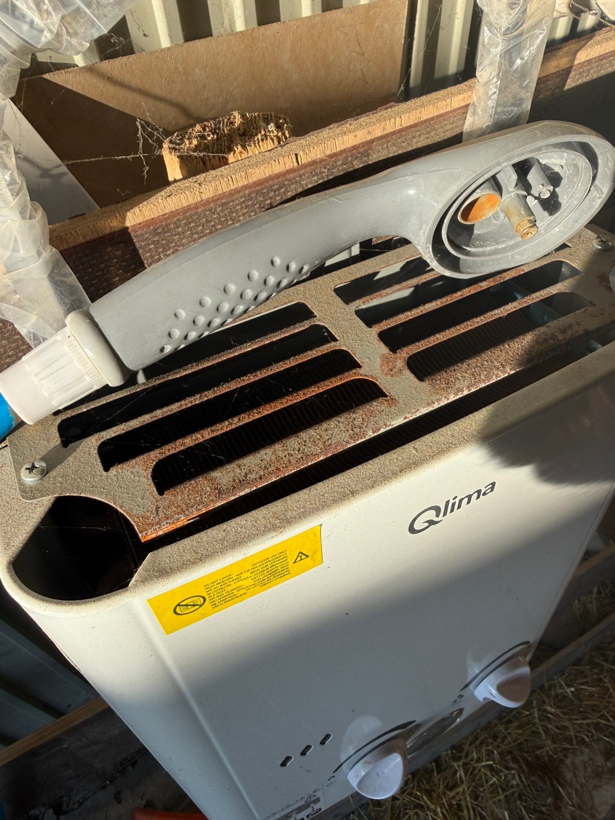 Kampeer douche, Brander aan te koppelen met propaangas, Caravans en Kamperen, Ophalen, Zo goed als nieuw