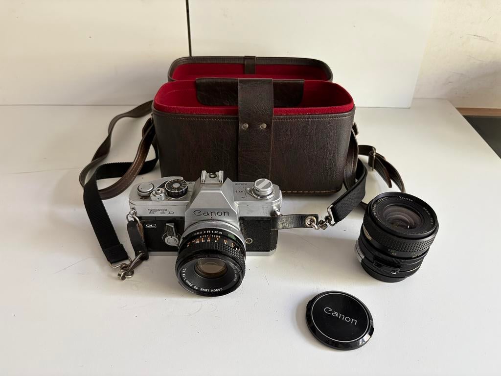 Pack Argentique « Canon » FTb QL + 50mm f/1.8 + Vivitar 35mm, Enlèvement, Utilisé