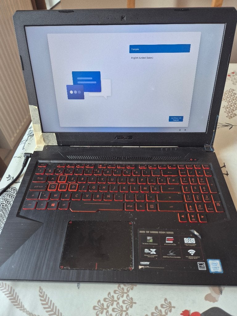 ASUS TUF Gaming FX504 pour pièces (avec chargeur d’origine), Computers en Software, Windows Laptops, Gebruikt, 15 inch, Azerty