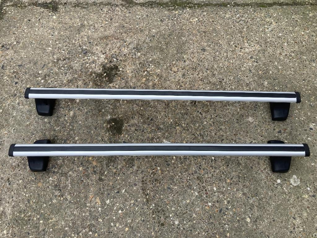 Thule aluminium dakdragers 127cm, Auto diversen, Dakdragers, Ophalen, Zo goed als nieuw