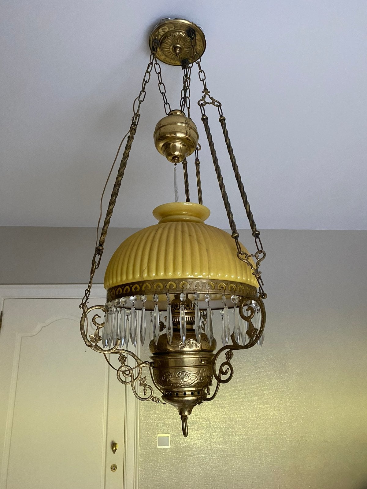 Antieke Kroonluchter, Huis en Inrichting, Ophalen, Gebruikt, Vintage