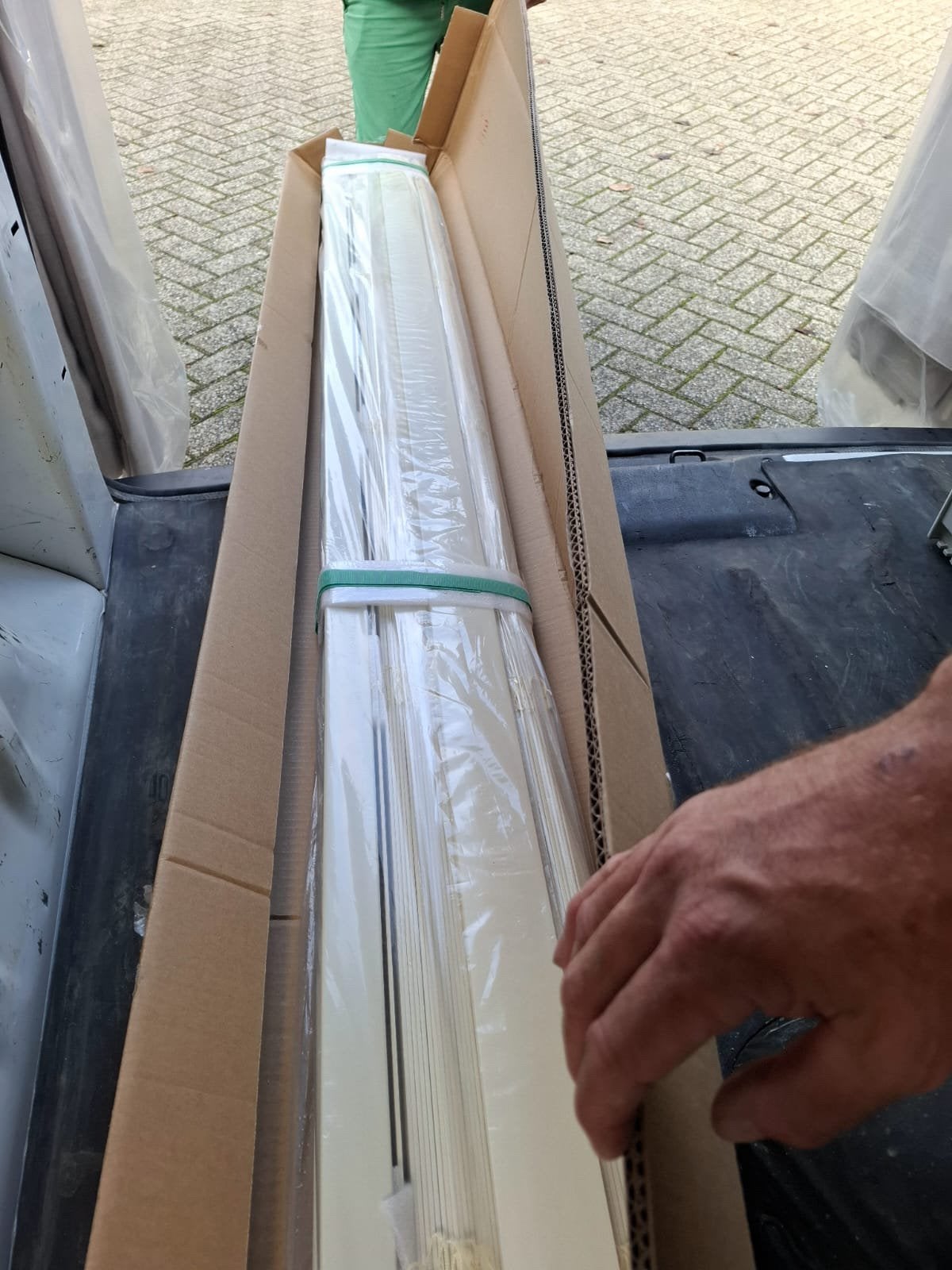 3 X nieuwe houten jaloezieën_nieuw in verpakking, Huis en Inrichting, Stoffering | Gordijnen en Lamellen, Ophalen of Verzenden