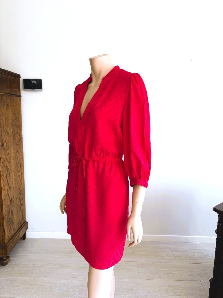 Twinset Milano Jurk | IT 40 | 100% Viscose | It. Luxe, Rouge, Enlèvement ou Envoi, Taille 36 (S), Comme neuf
