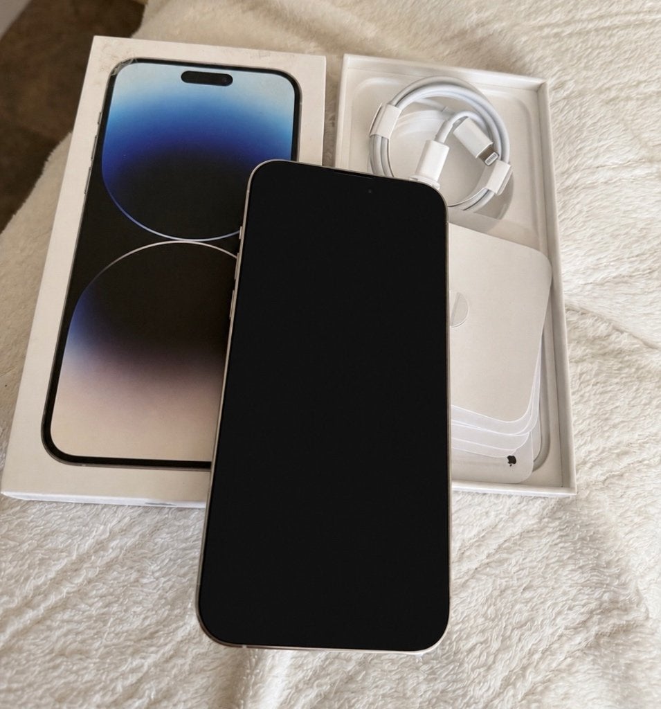 iPhone 14 Pro Max 128 gb + kabel Apple Original gloednieuw, Telecommunicatie, Ophalen, Wit, 81 %, Zonder abonnement