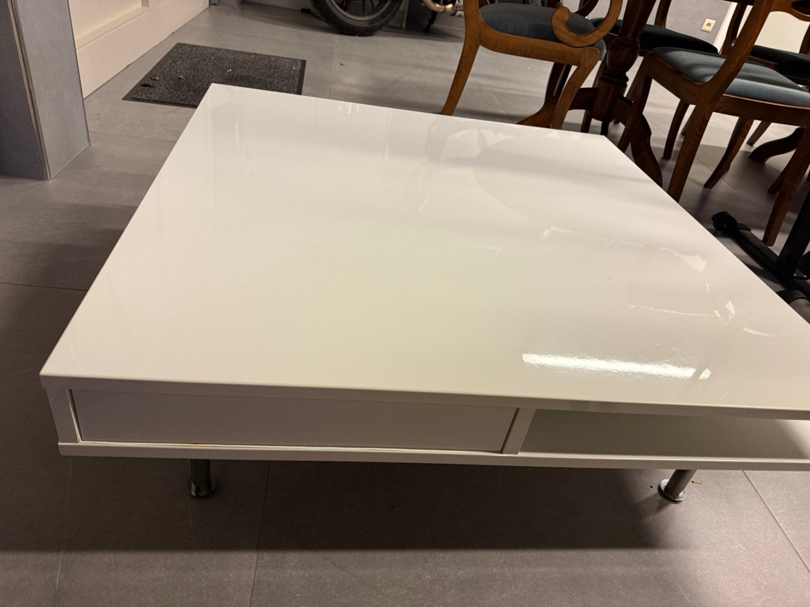 Table basse carrée 95 x 95 cm, Enlèvement, Comme neuf, Carré