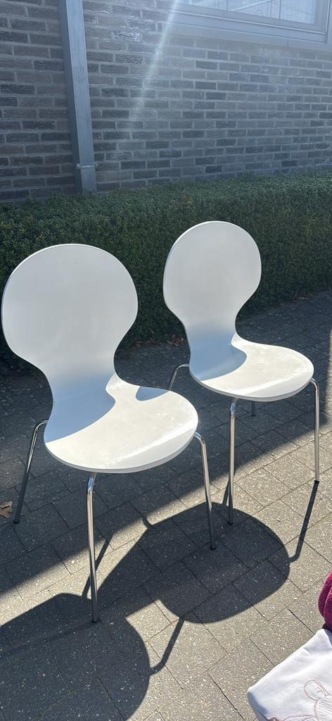 Keuken stoelen, Ophalen, Gebruikt, Wit