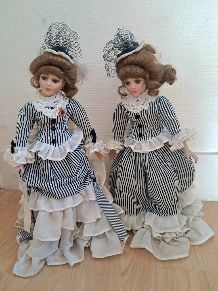 Muzikale porseleinen poppen 45 cm – L. Dake Amsterdam, Ophalen of Verzenden, Pop
