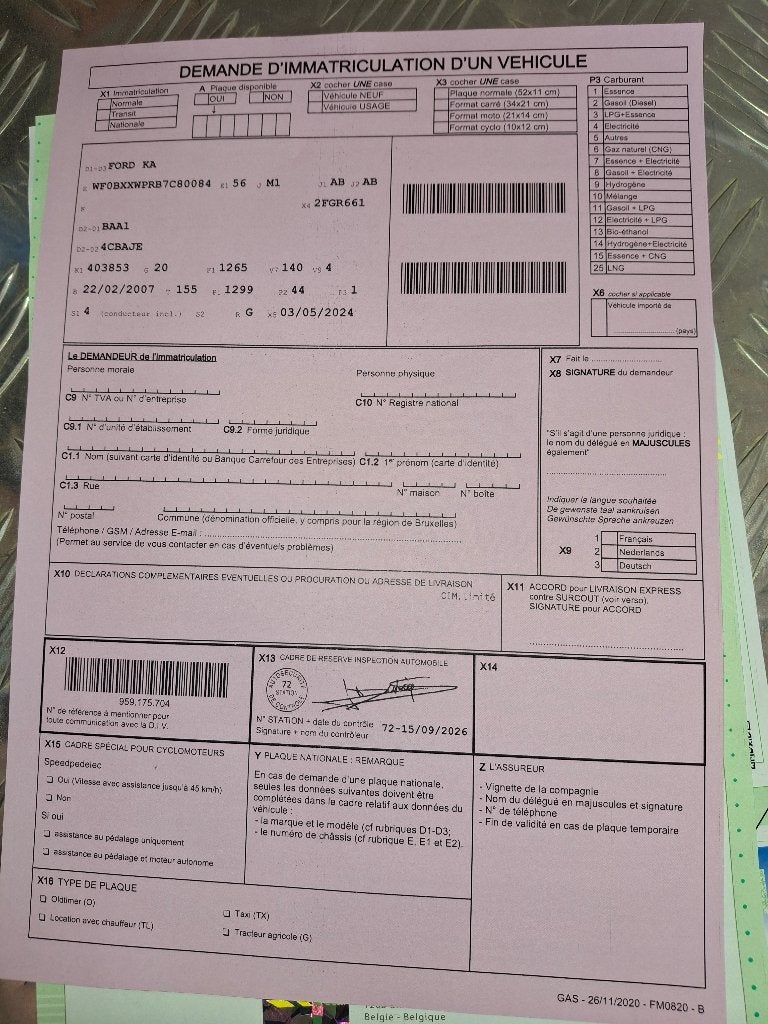 Ford ka 121000kms feuillet rose, Autos, Achat, Ka, Particulier, Essence