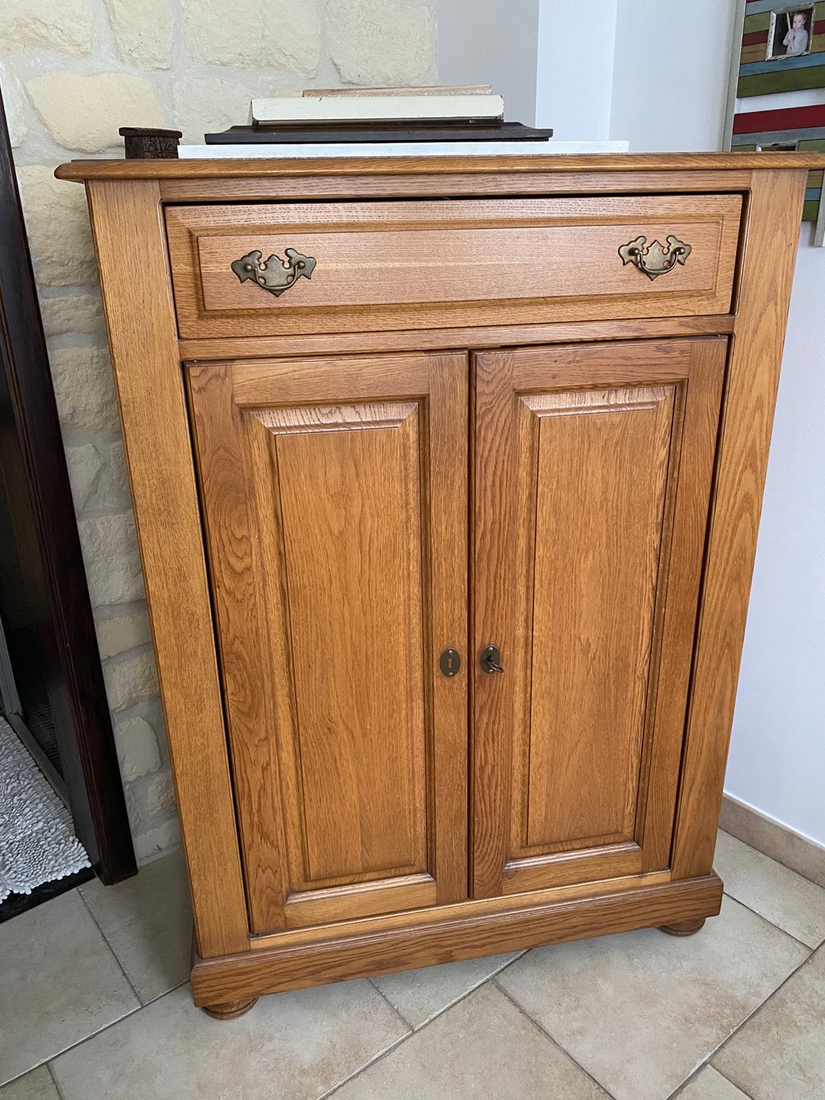 Meuble de rangement bois massif, Maison & Meubles, 120 à 170 cm, 70 à 120 cm, Fermette, Enlèvement