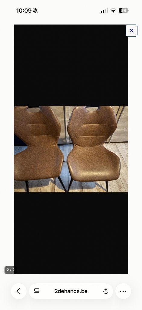 Stoelen, Huis en Inrichting, Ophalen, Bruin, Leer, Zo goed als nieuw