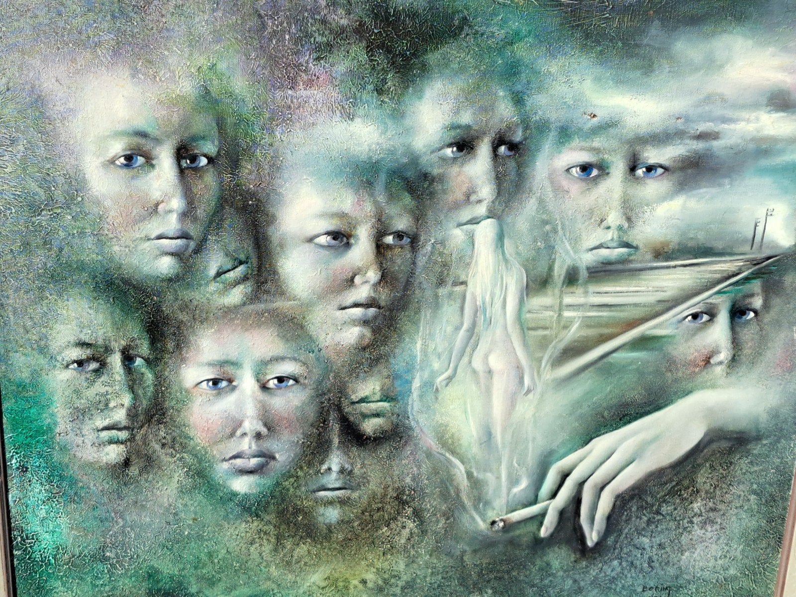 „Escape” 1971 m. Bering Cannes 06 Jannois 92 cm x 83 cm FO, Ophalen