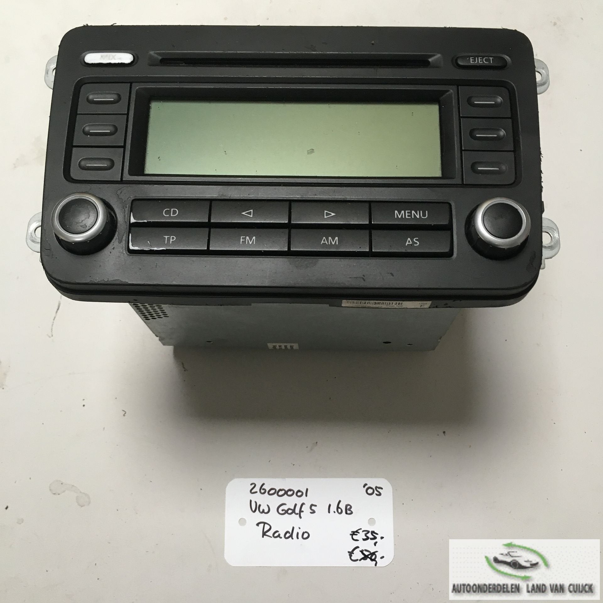 Vw Golf 5 1.6B 2005 5drs 2600001   Radiocd, Enlèvement ou Envoi, -, -, -