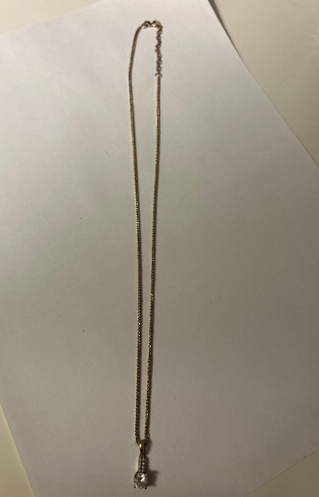 14 Karaat gouden ketting, Ophalen, Met hanger, Gebruikt, Goud