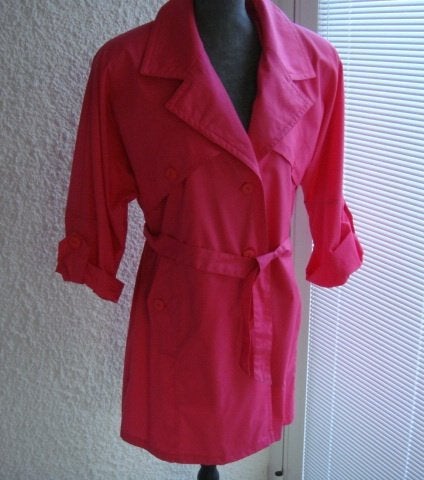 Trench imperméable. Fuschia. Taille 38, Envoi, Comme neuf, Taille 38/40 (M), Autres couleurs