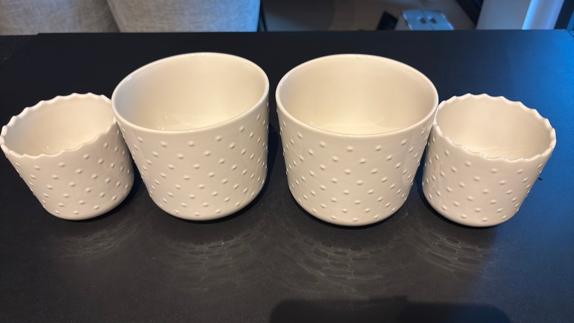 4 Nieuwe witte Ikea bloempotten, Ophalen, Rond, Binnen, Nieuw
