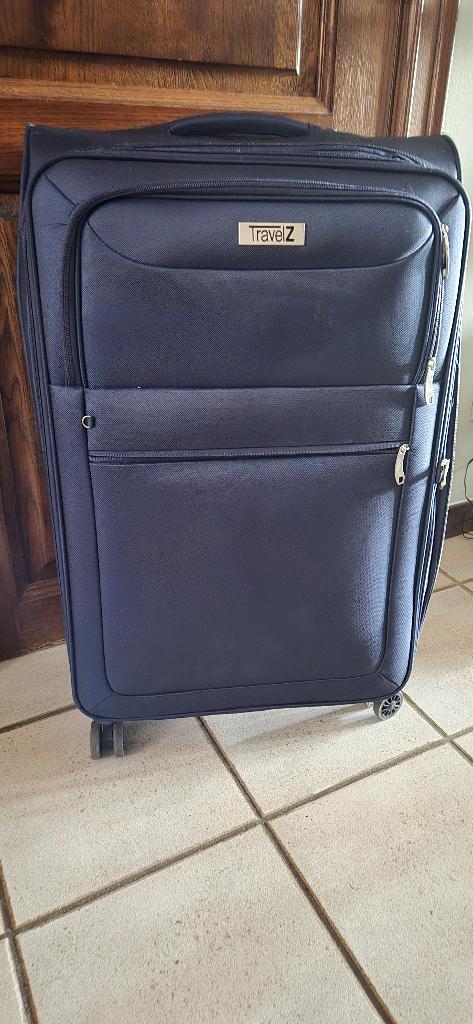 étui en tissu bleu, valise, Enlèvement, Comme neuf, Plastique souple, Clé