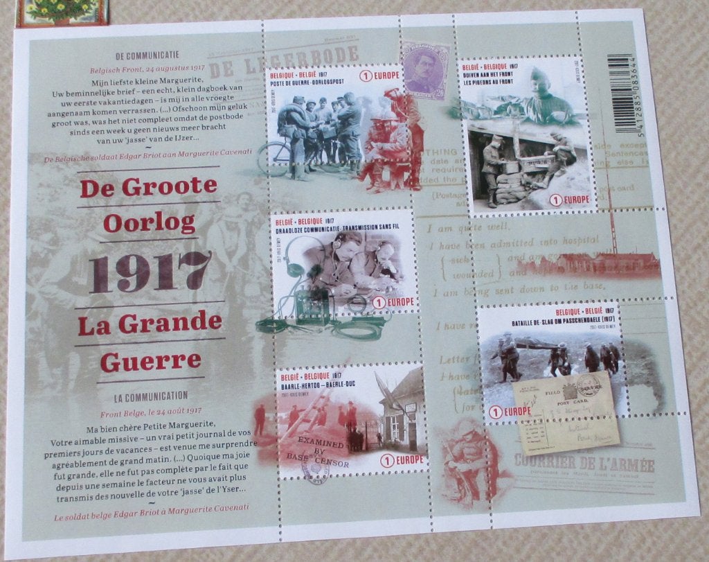 1 blok de groote oorlog 1917, Postzegels en Munten, Frankeerzegel, Ophalen of Verzenden, Zonder stempel, Postfris