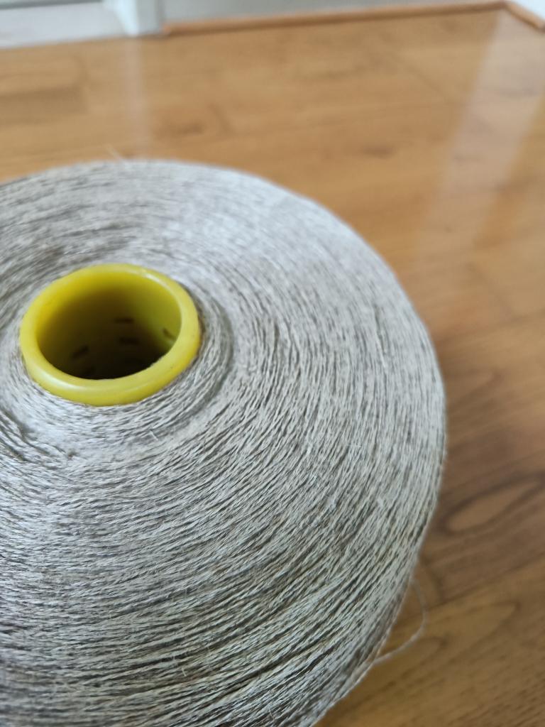 Vintage industriële/atelier cone linnen/vlasgaren, Neuf, Overige thema's, Beige, Matériau naturel
