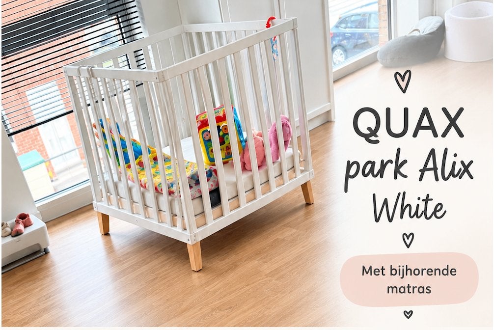 QUAX Babypark white, Kinderen en Baby's, Ophalen, Zo goed als nieuw, Vierkant, In hoogte verstelbaar