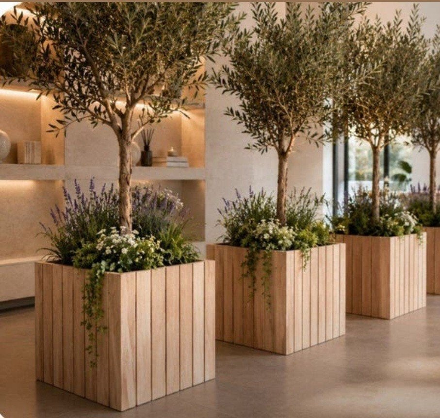 Jardinières en chêne massif élégantes et élégantes, Enlèvement