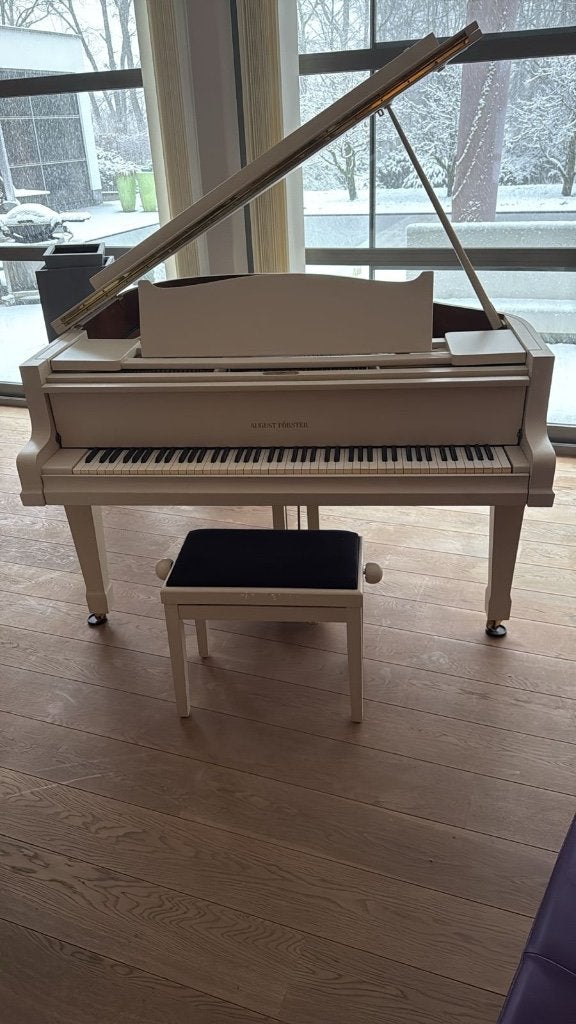 Aile pour bébé FORSTER 155 cm - blanc satiné brillant, Musique & Instruments, Enlèvement, Comme neuf, Blanc, À queue