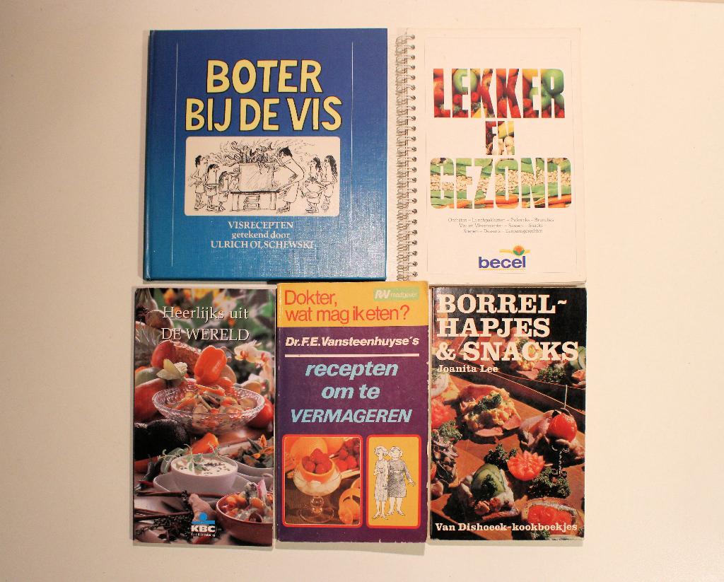 Lotje met 5 kookboekjes, Gelezen, Overige typen, Ophalen of Verzenden, Overige gebieden
