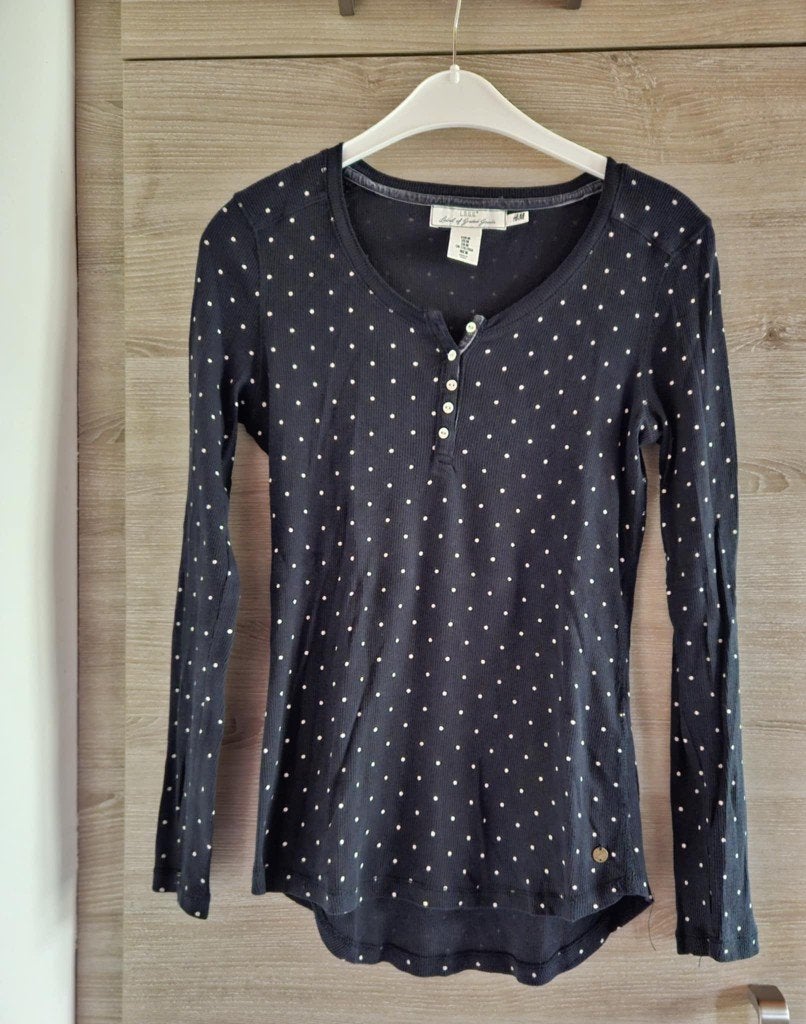 T-shirt longues manches H&M taille M, Kleding | Dames, Truien en Vesten, Maat 38/40 (M), H&M, Blauw, Ophalen of Verzenden