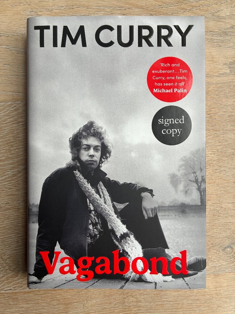 Tim Curry Vagabond gesigneerd boek handtekening, Ophalen of Verzenden, Nieuw, Boek, Tijdschrift of Artikel, Gesigneerd