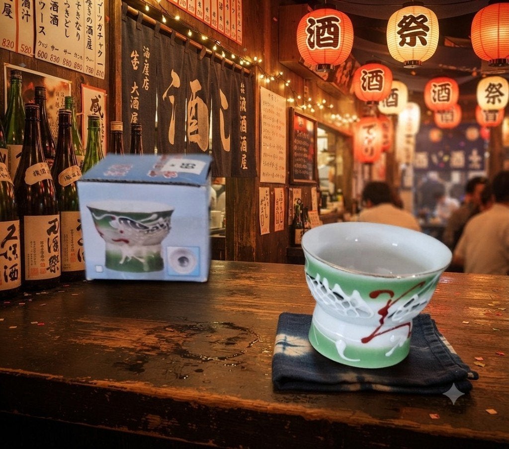 Tasse à saké Naughty Magic Eye, Antiquités & Art, Envoi