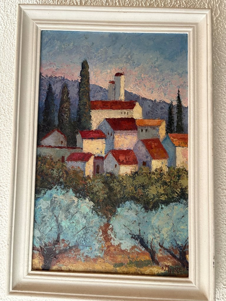 Schilderij N. Mauret, Ophalen, Doek