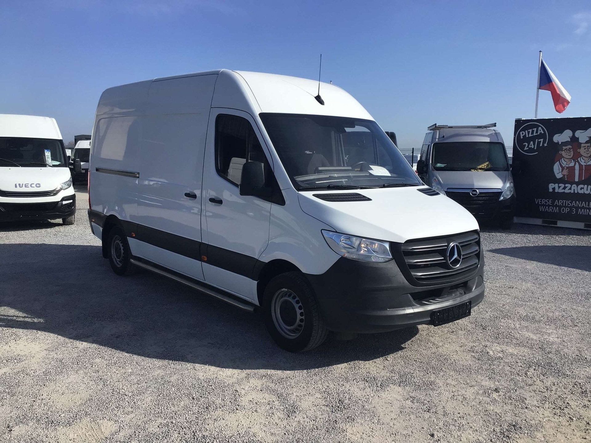 Mercedes-Benz Sprinter l2h2 315cdi 150pk 2021 32000km 29950e, Auto's, Stof, Gebruikt, 4 cilinders, Wit