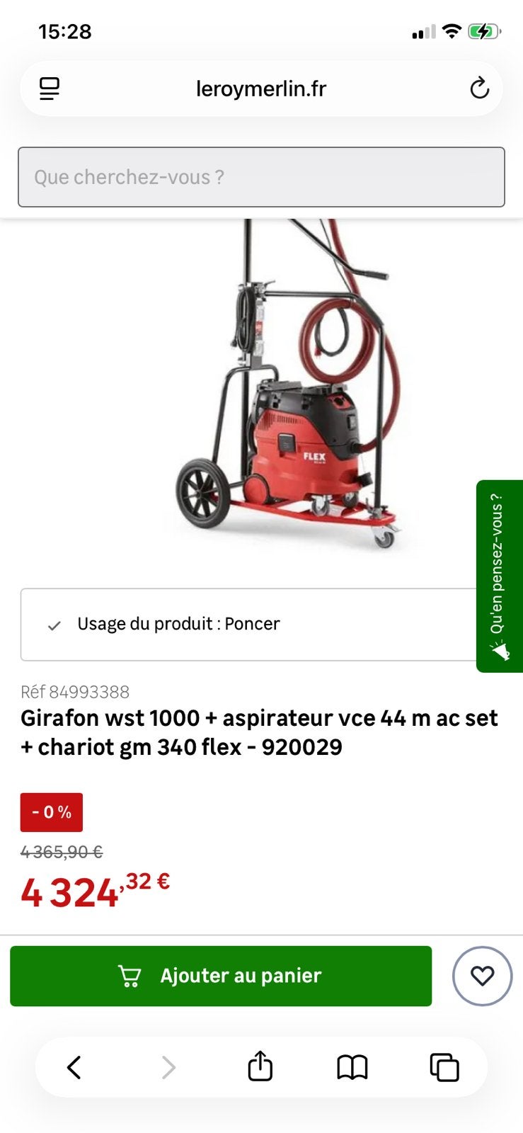 Girafon WST1000+ Aspirateur VCE44M + chariot GM 340 FLEX, Enlèvement, Comme neuf