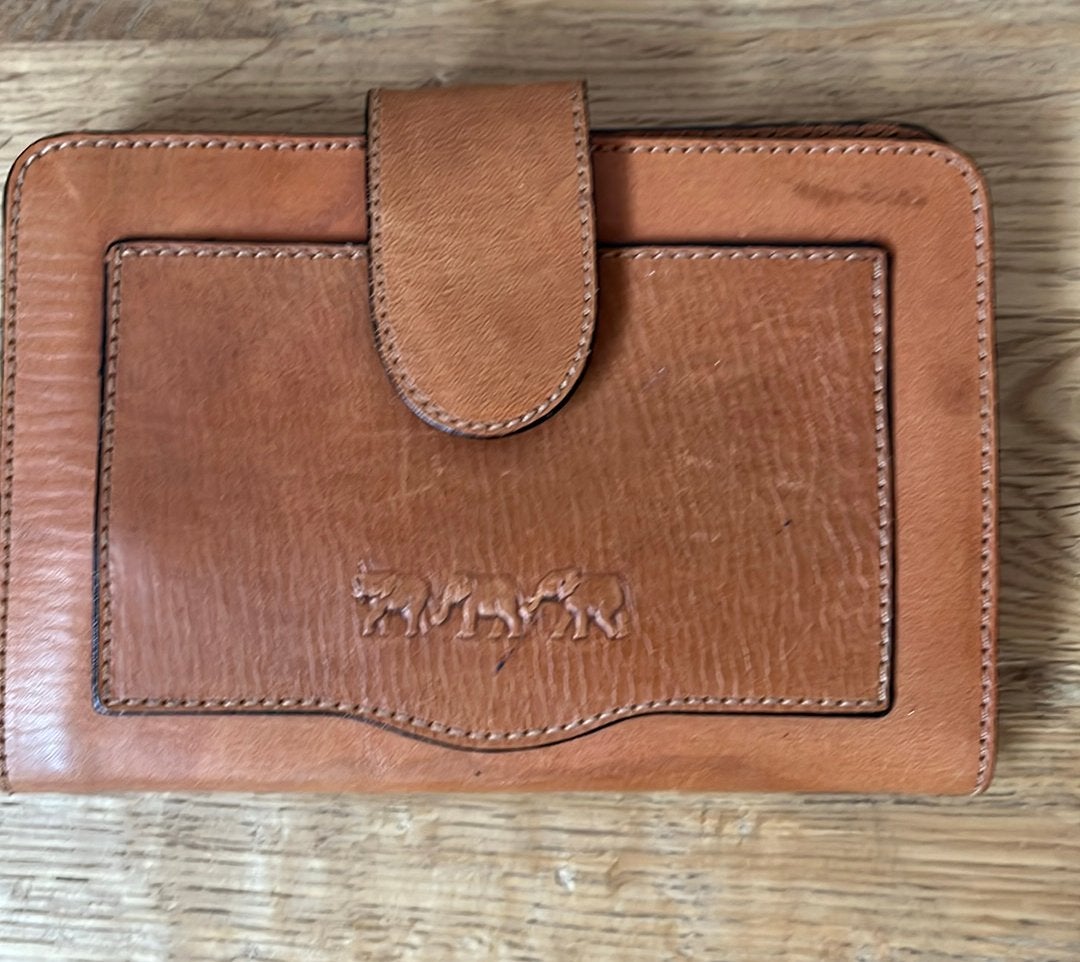 Lederen portemonnee, Handtassen en Accessoires, Ophalen of Verzenden, Gebruikt