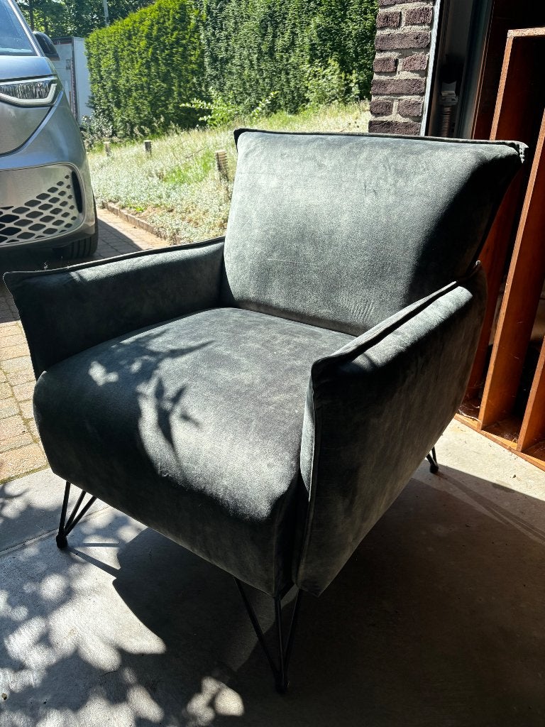 Fauteuil Goossens, Maison & Meubles, Fauteuils, Comme neuf, Métal, Tissus, Enlèvement