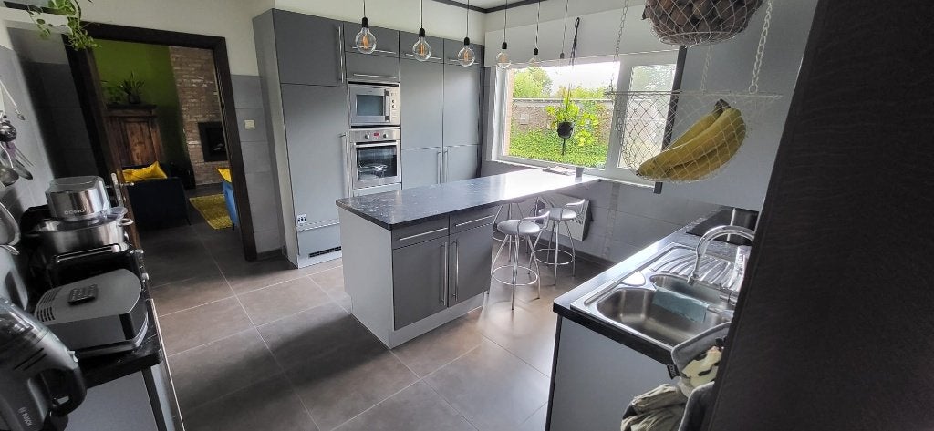 Keuken met AEG toestellen, Ophalen, Gebruikt, Grijs