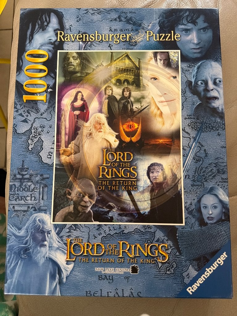 Puzzel Lord of the Rings 1000st, Verzamelen, Lord of the Rings, Ophalen, Zo goed als nieuw, Overige typen