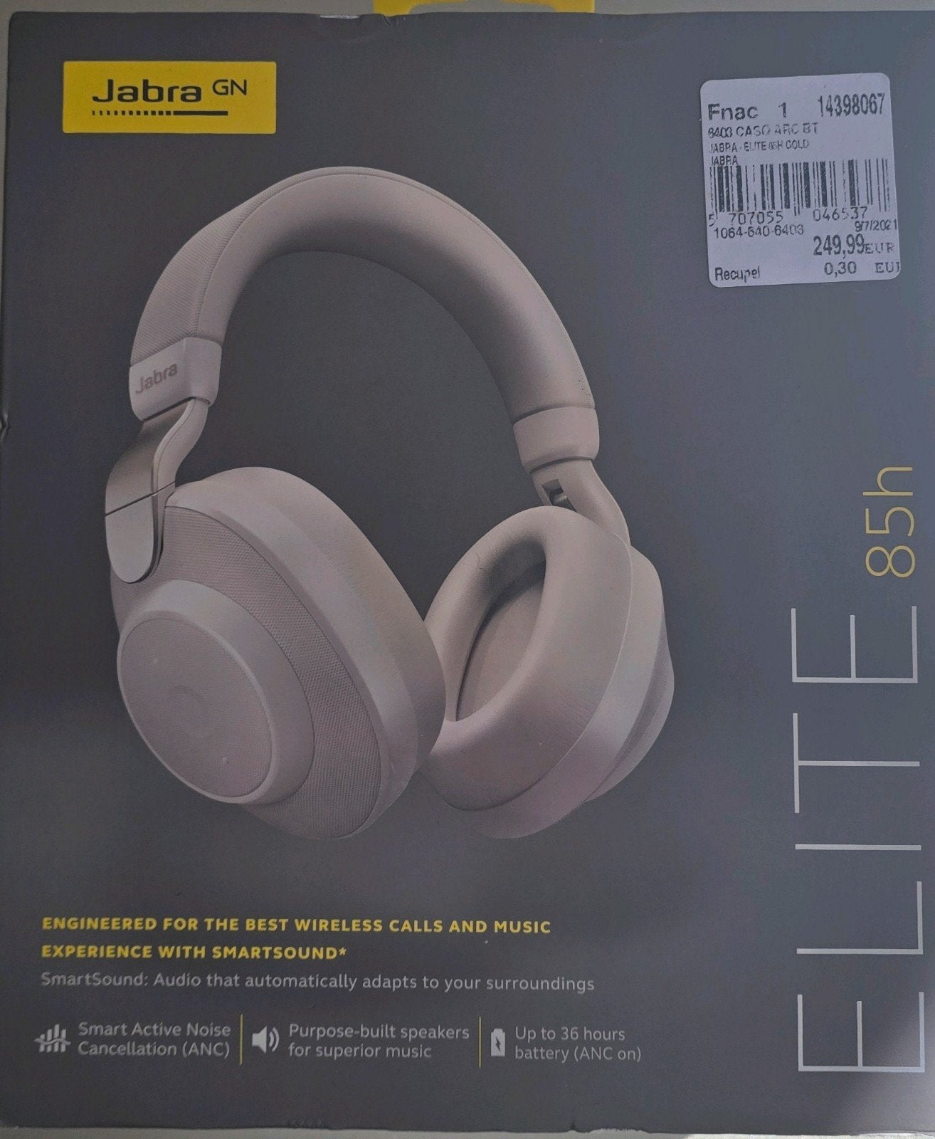Jabra Elite 85h, Audio, Tv en Foto, Ophalen of Verzenden, Over-ear, Jabra, Draadloos