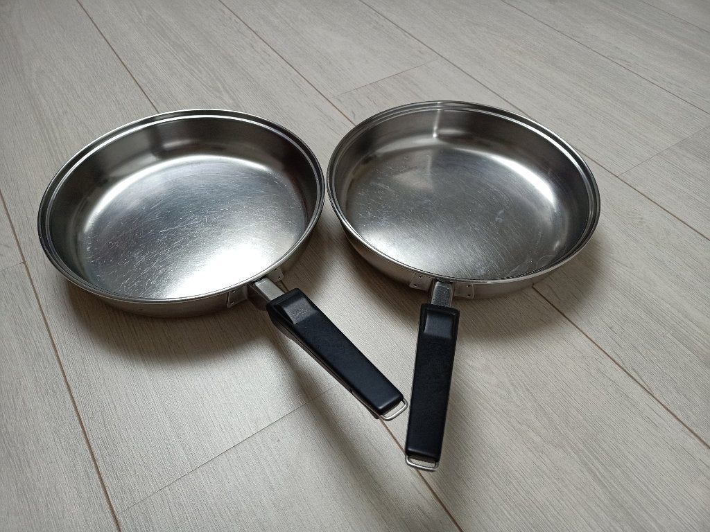 2 pannen, Ophalen, Inox