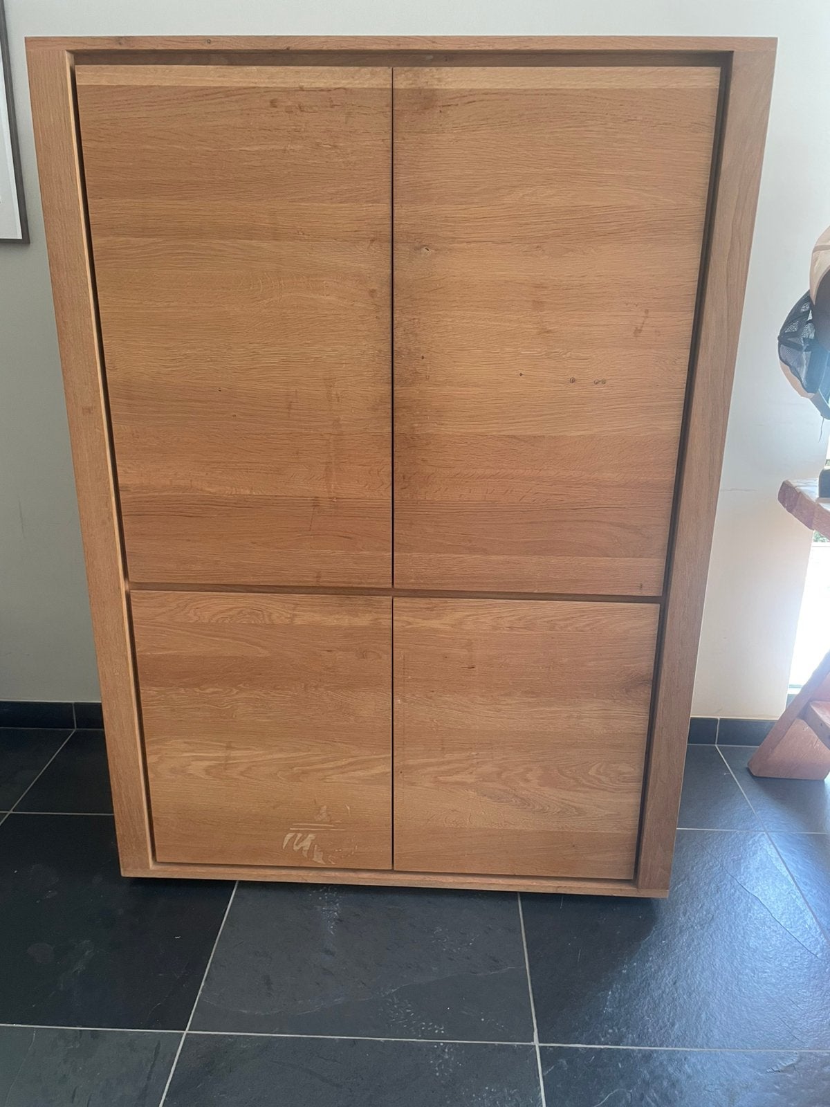 Armoire murale en chêne massif avec 4 portes, Maison & Meubles, Avec porte(s), 25 à 50 cm, Moins de 150 cm, Utilisé