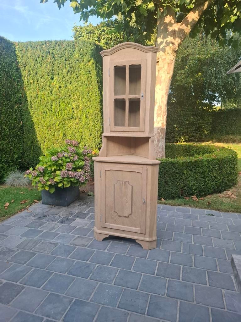 Meuble d'angle en chêne. Aérogommé., Enlèvement ou Envoi