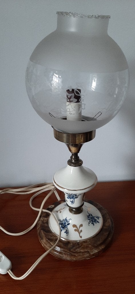 Jolie lampe, Vintage, Comme neuf, Verre, Enlèvement