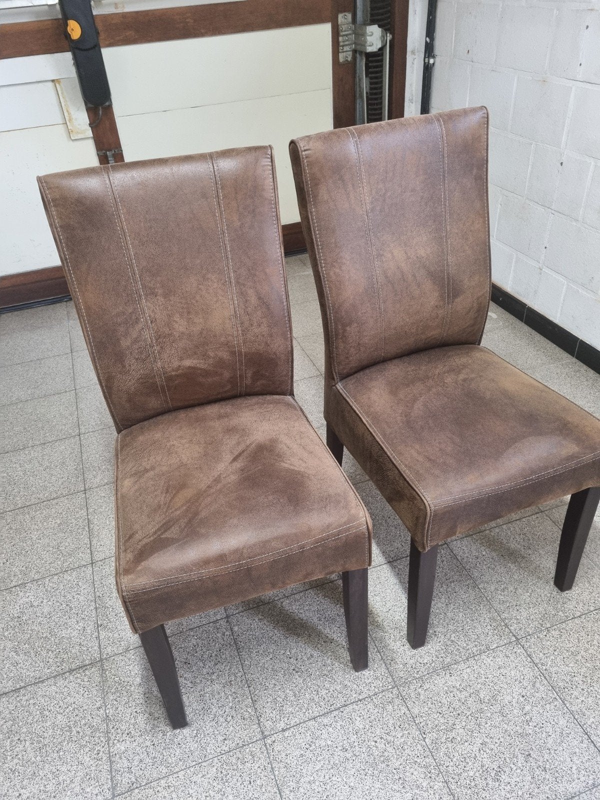 6 nieuwe stoelen, Enlèvement, Neuf, Brun, Cinq, Six Chaises ou plus