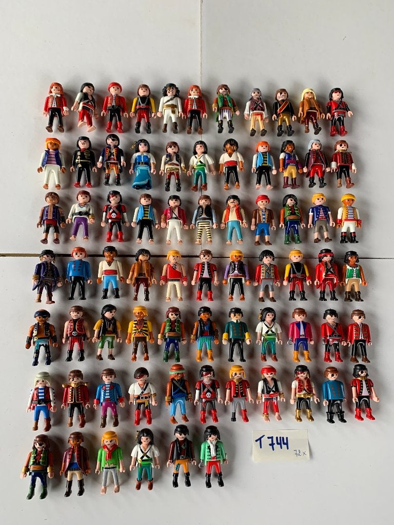 PLAYMOBIL T744: SUPERLOT 72 PIRATEN, Pirates, Enlèvement ou Envoi, Comme neuf, Figurines