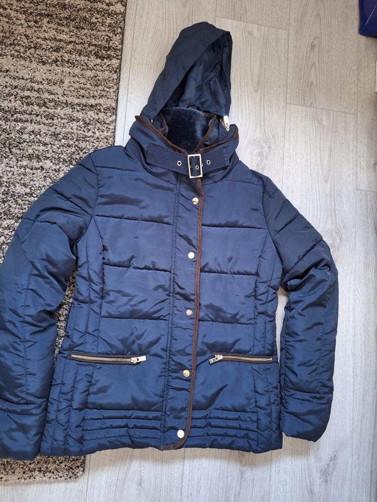 Dames winterjas, Ophalen, Zo goed als nieuw, Maat 36 (S), Blauw