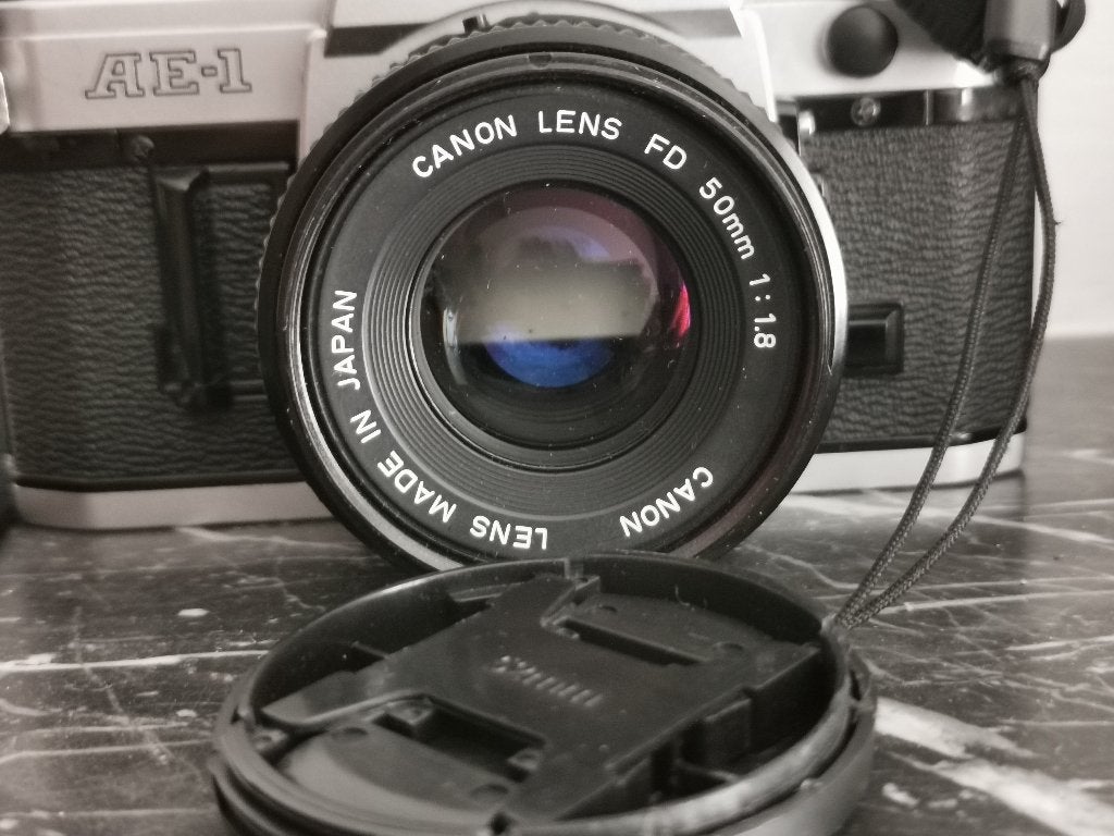 Appareil photo Canon AE1 avec objectif 50mm 1:18, Enlèvement, Utilisé, Reflex miroir, Canon