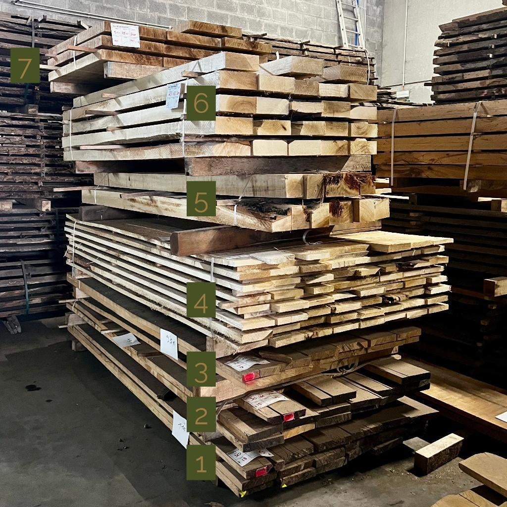 Populier & es planken/balken | Restpakketten, scherpe prijs, Doe-het-zelf en Bouw, Hout en Planken, Ophalen, 25 tot 50 mm, Nieuw