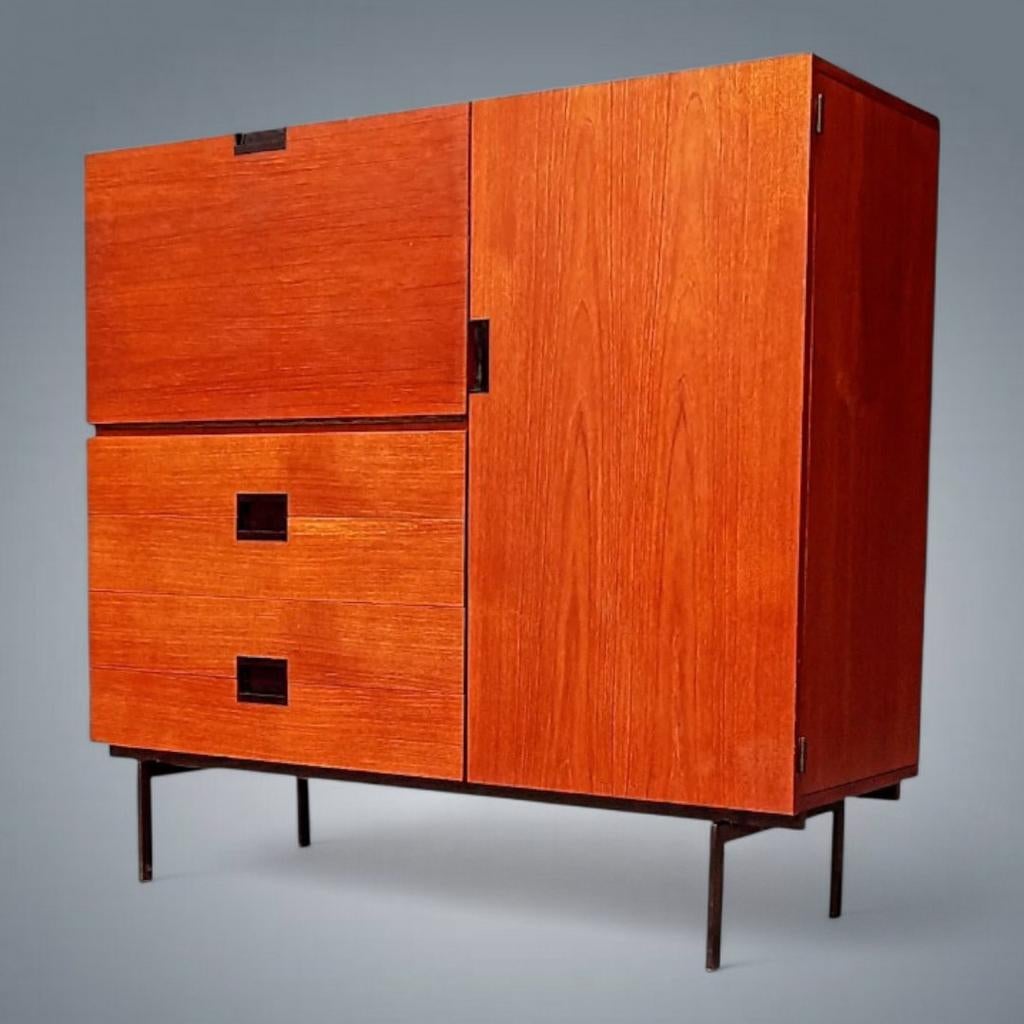 Sideboard Vintage Dressoir Secrétaire Cees Braakman 1950's, Antiquités & Art, Antiquités | Meubles | Tables, Enlèvement